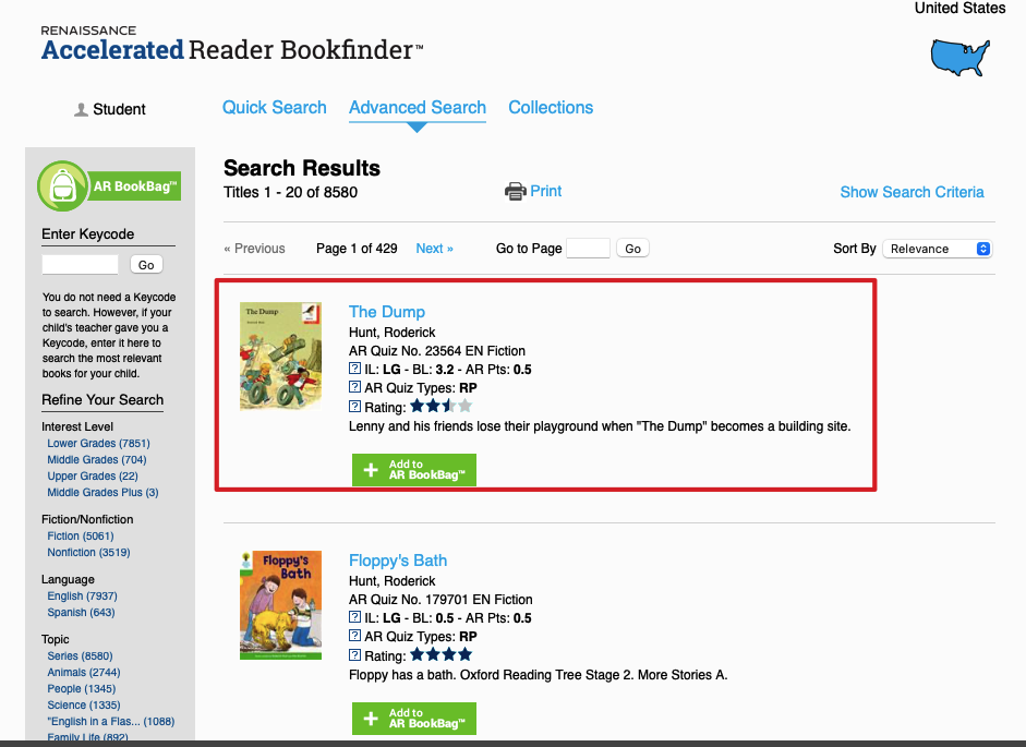 Accelerated Reader的阅读习题中是否有牛津阅读树?